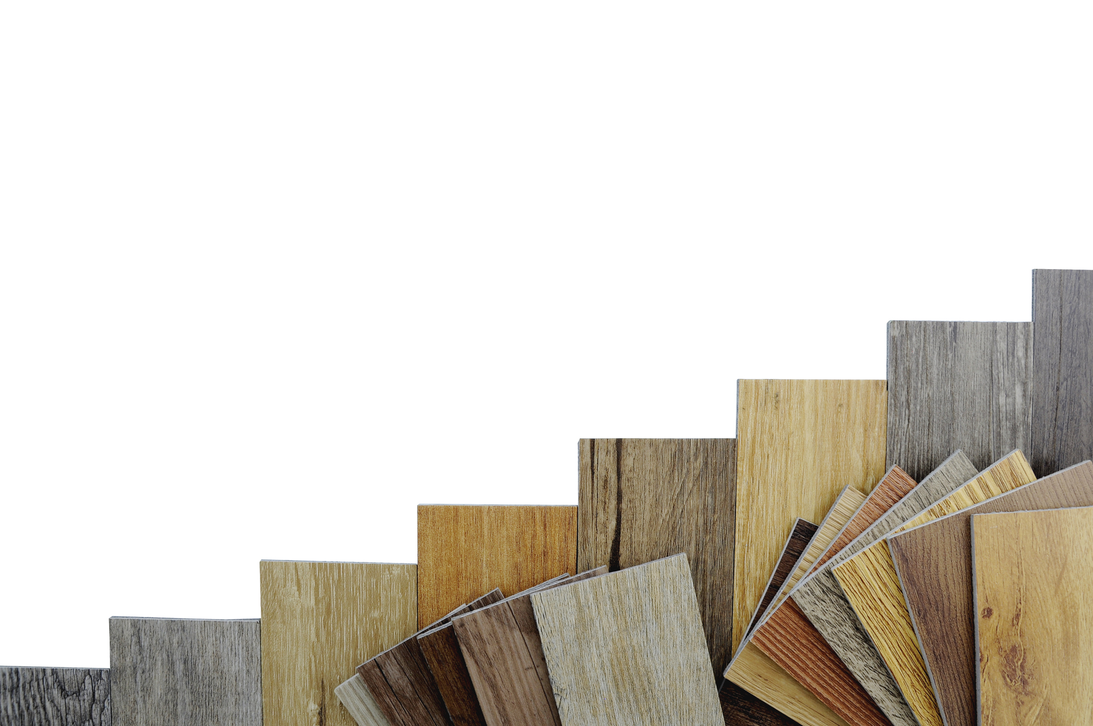 Wood-look flooring planks side by side